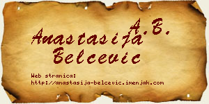 Anastasija Belčević vizit kartica